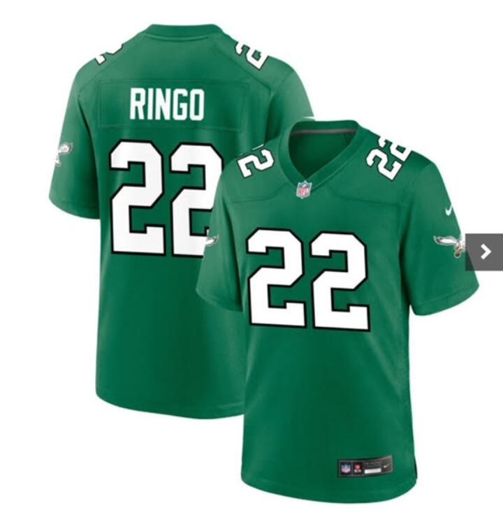Men Philadelphia Eagles #22 Ringo 2024 Nike Green Game NFL Jersey->customized nfl jersey->Custom Jersey
